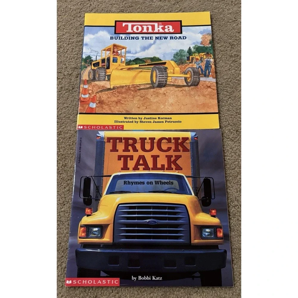 Tonka Truck Construction Book Lot 2 Building The New Road Truck Talk Vtg 90s